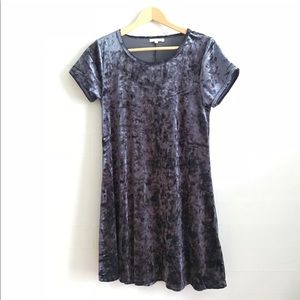 Z supply crushed velvet t shirt dress